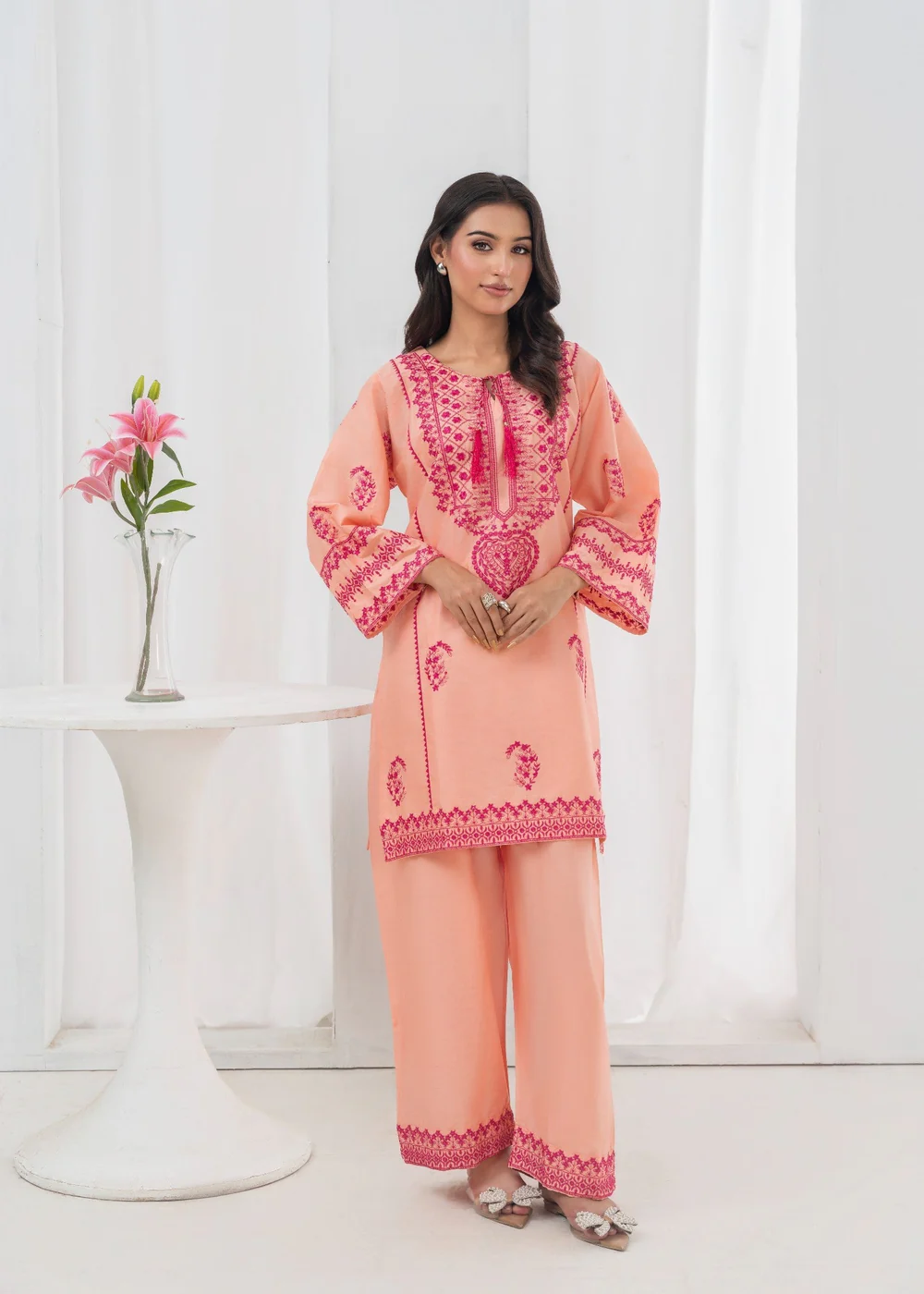 JUGNU PEACH 2PCS (SHALWAR)