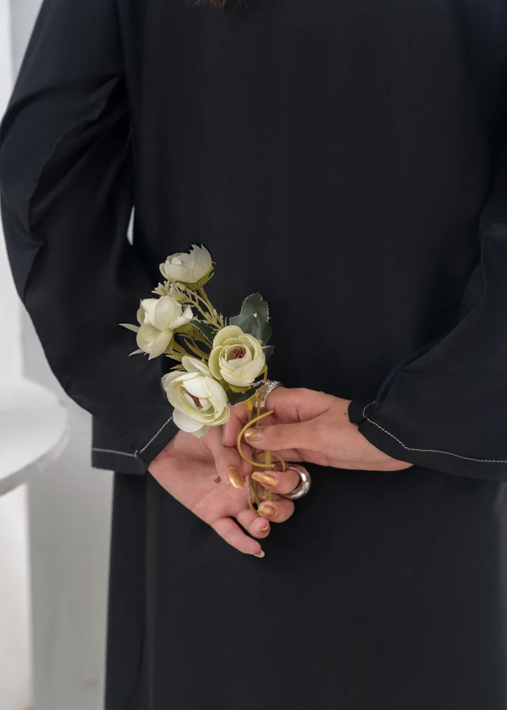 PLAIN BLACK FARSHI SHALWAR 2PCS - Image 6