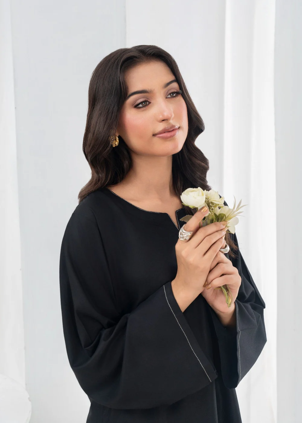 PLAIN BLACK FARSHI SHALWAR 2PCS - Image 5