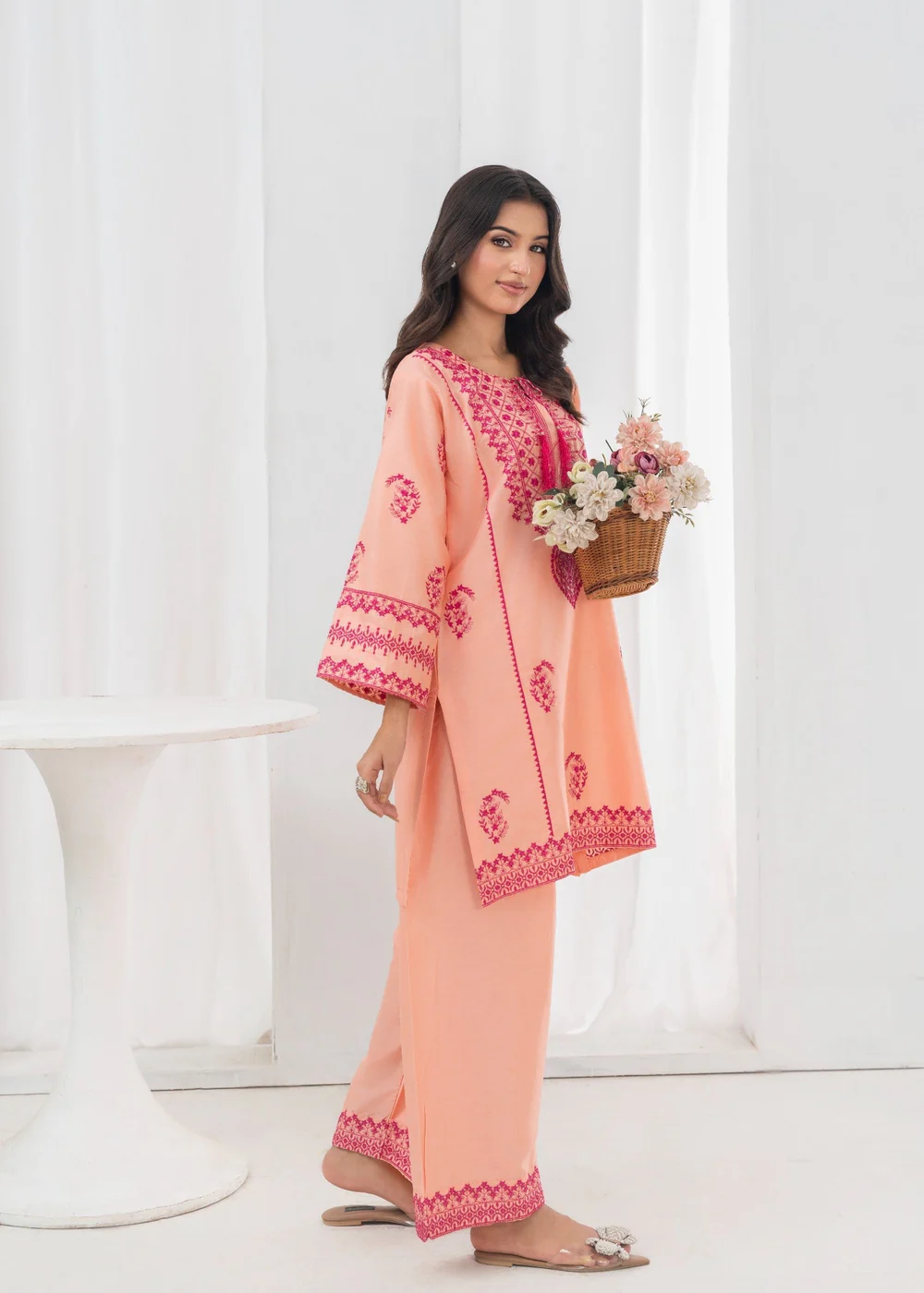 JUGNU PEACH 2PCS (SHALWAR) - Image 3